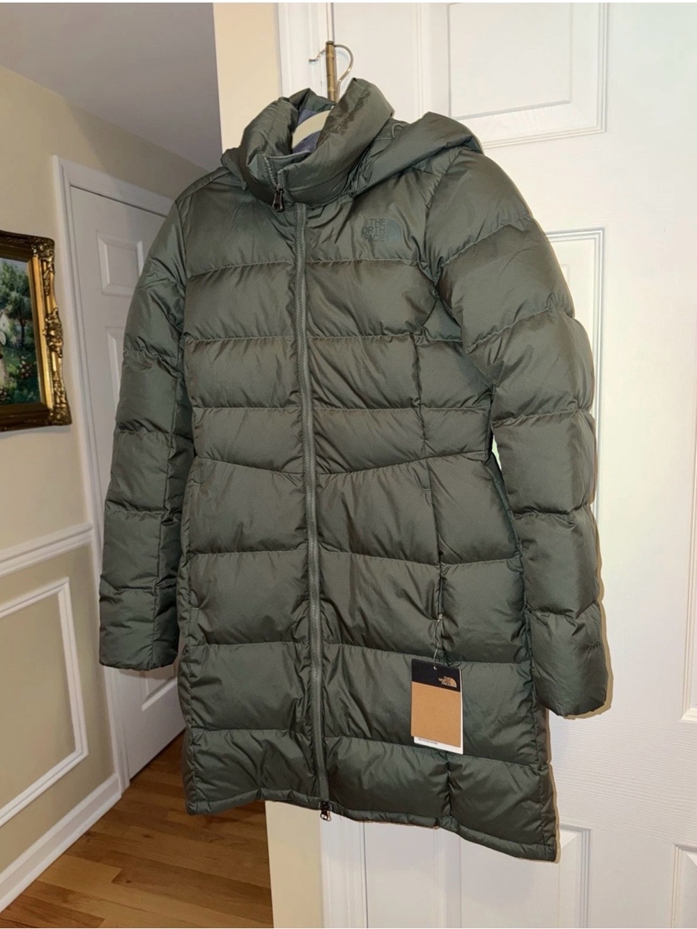 NWT NORTH FACE Women’s Slim Fit Metropolis Parka Color Thyme Coat Size Medium